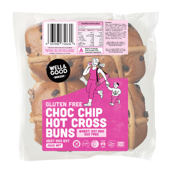 Gluten Free Choc Chip Hot Cross Buns